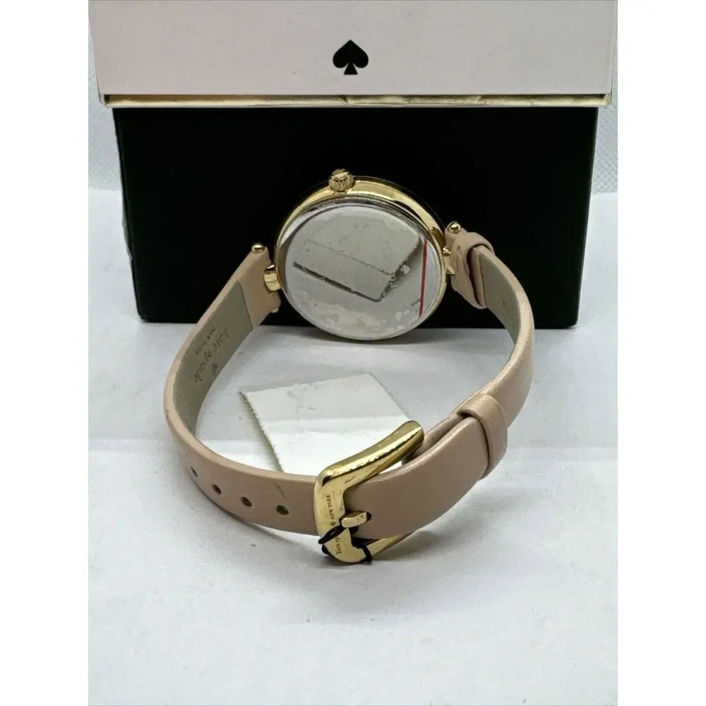 Kate Spade Holland KSW1281 Women's Pink Leather Strap Analog Dial Watch JNA136